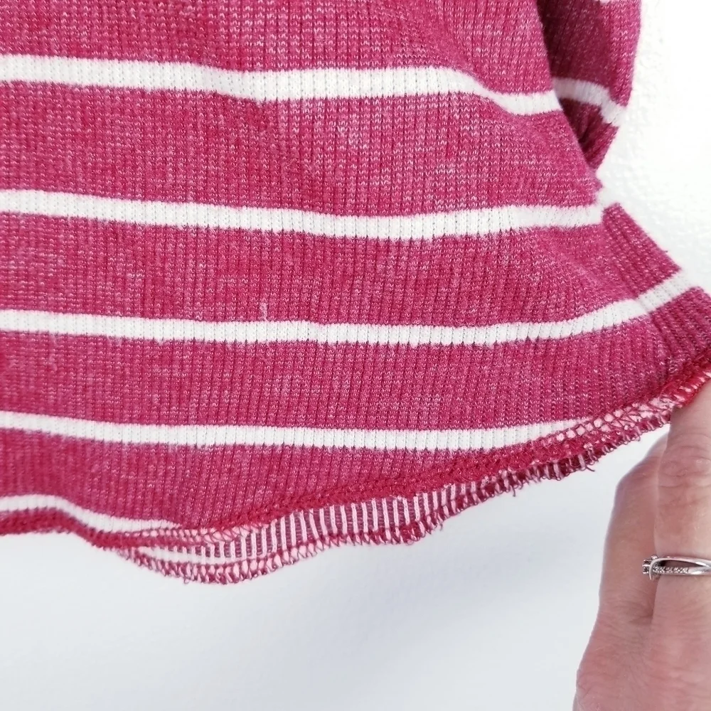 Gap Kids Red & Cream Thermal Long Sleeve Shirt